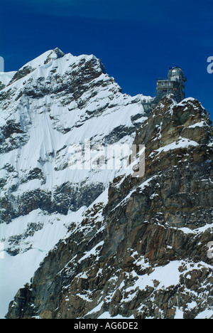 La gare de Jungfraujoch Oberland Bernois canton de Suisse Banque D'Images