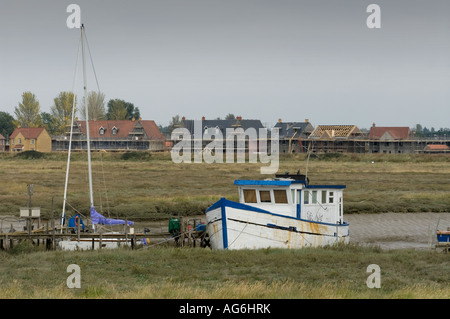 Ancien port de pêche d'ESSEX MALDON SUR LA RIVIÈRE BLACKWATER SUR LA CÔTE EST DE L'ANGLETERRE Banque D'Images