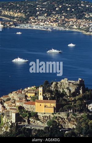 Eze sur mer Alpes-Maritimes 06 French Riviera Cote d'Azur PACA France Banque D'Images