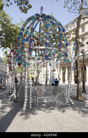 Entrée de métro, place Colette, Paris, France Banque D'Images