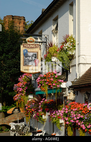 Le Greyhound pub à l'Église Fin Hendon London Banque D'Images