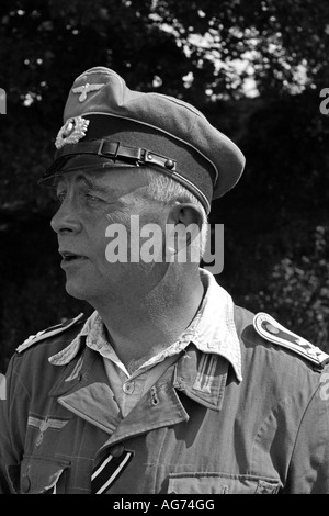 Le portrait d'une époque WW2 infanterie de l'armée allemande le sergent 1944 Banque D'Images