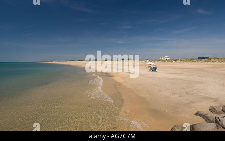 Plage entre Agde et Sete Languedoc Roussilon région France Banque D'Images