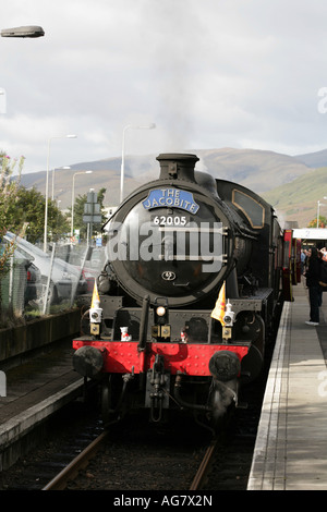 'LNER' 'K1' au poivre 2-6-0 Le transport de la locomotive Train Jacobite à 'Fort William' sur le 'West Highland Line' Ecosse Banque D'Images