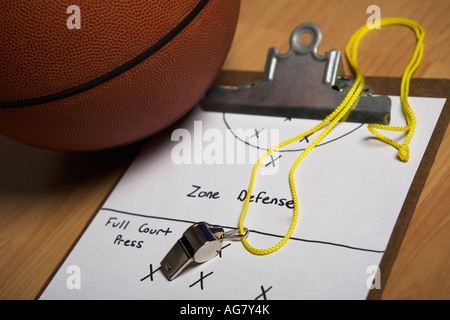 Stratégie de coaching de basket-ball Banque D'Images