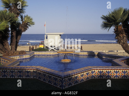 Malibu en Californie vue depuis Adamson House vers Malibu Lagoon Banque D'Images