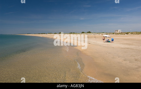 Plage entre Agde et Sete Languedoc Roussilon région France Banque D'Images