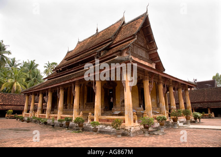 Carte Sim au temple Wat Si Saket Vientiane Laos Banque D'Images