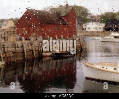 Abri de pêche connu comme motif 1 dans village de Rockport Massachusetts USA Banque D'Images