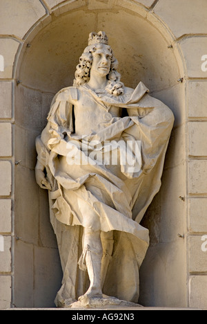 Statue de Charles II Détail du Temple Bar, qui se trouve aujourd'hui Entre Saint Pauls Cathedral Square Paternoster et London UK Banque D'Images