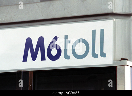 M6 Toll Road Britains premier péage d'autoroute qui s'étend du nord de Birmingham le Logo officiel Banque D'Images