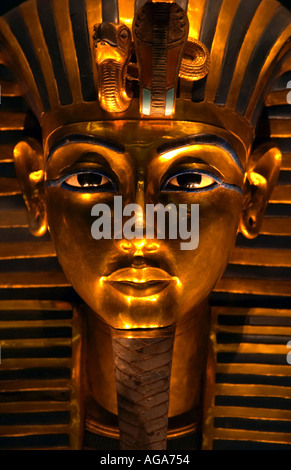 La mort de Toutankhamon masque dans le Musée du Caire Egypte Banque D'Images