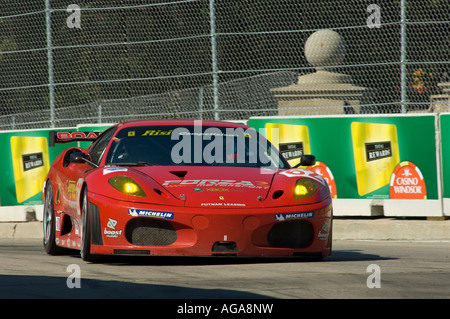 L'Risi Competizione Ferrari F430 GT tirée par Eric Helary et Gianmaria Bruni au Detroit Sports Car Challenge Banque D'Images