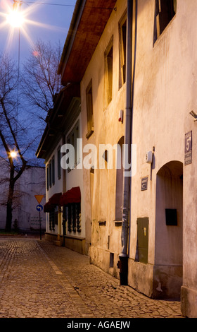 Ul. Izaka (Izak Street) à Kazimierz ou l'ancien quartier juif de Cracovie, Cracovie, en Pologne Banque D'Images