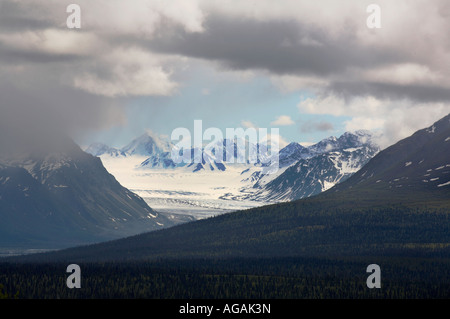 Chugach Montagnes de l'Alaska Highway Glenn Banque D'Images