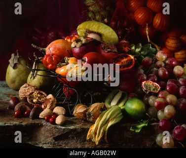 Fruits exotiques tropicaux still life Banque D'Images