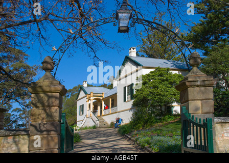 La Maison du commandant à la colonie pénale de Port Arthur sur la péninsule de Tasman en Tasmanie construite en 1833 Banque D'Images