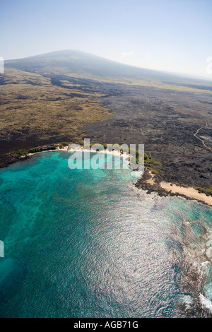 Mt Hualalai Mahaiula Beach Kailua Kona Island of Hawaii Banque D'Images