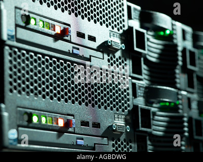 Serveurs, low angle view, Close up Banque D'Images