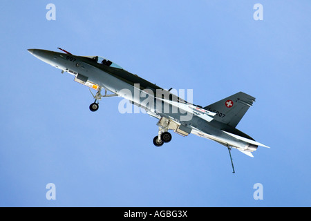 Swiss Airforce F18 FA18 Super Hornet airplane Banque D'Images