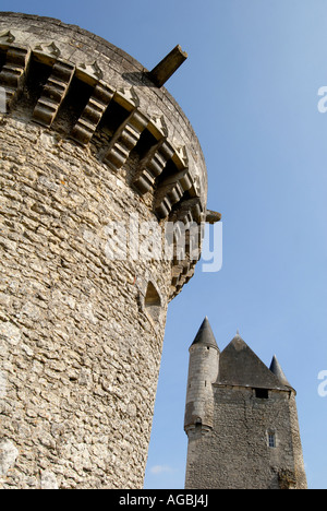 Bridoré château fortifié, Indre-et-Loire, France. Banque D'Images