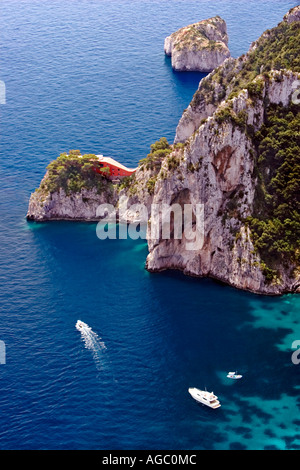 Italie Isola di Capri île de Capri Golfe de Naples Villa Malaparte Isla De Capri Banque D'Images