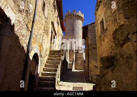 San Stefano di Sessanio, Abruzzo, Italie. Banque D'Images