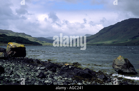 Afficher le long de Loch Spelve Isle of Mull Banque D'Images