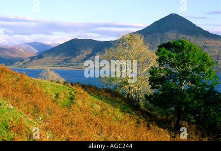 Vue sur le Loch na Keal Isle of Mull Banque D'Images