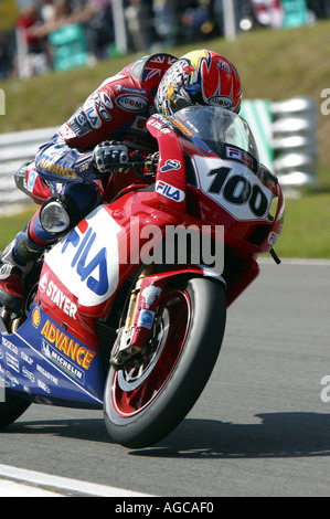 Neil Hodgson Fila Ducati 999 WSB Brands Hatch Banque D'Images