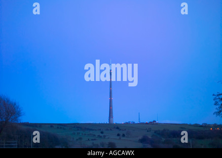 Emley moor tower près de Huddersfield West Yorkshire UK Banque D'Images