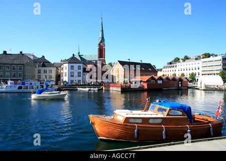 Port de Arendal dans le sud de la Norvège Banque D'Images