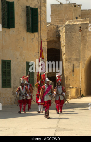 Inguardia parade au fort St Elme malte Banque D'Images