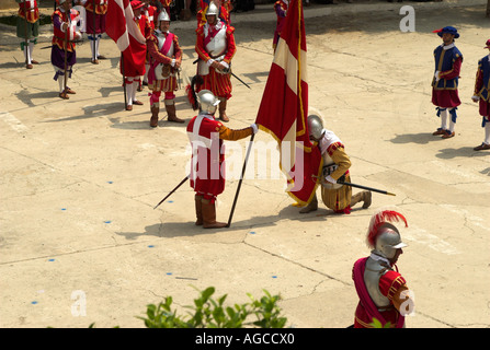 Inguardia parade au fort St Elme malte Banque D'Images