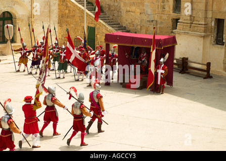 Inguardia parade au fort St Elme malte Banque D'Images