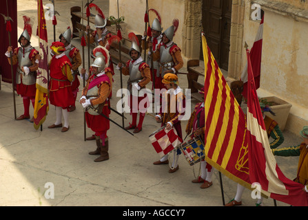 Inguardia parade au fort St Elme malte Banque D'Images