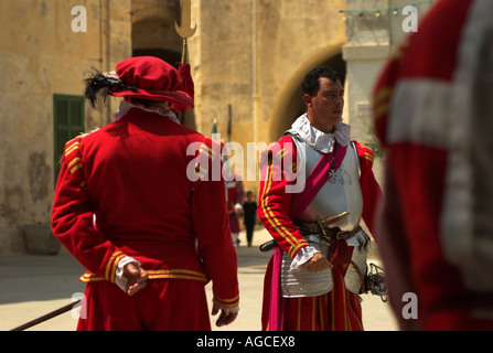 Inguardia parade au fort St Elme malte Banque D'Images