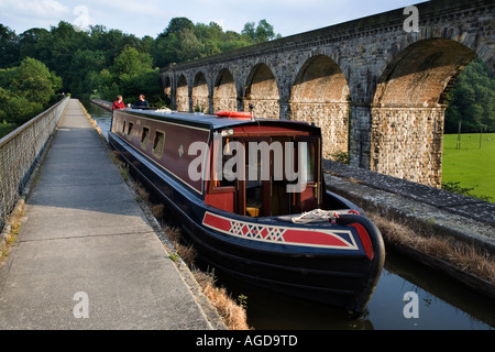 Sur le passage de l'Aqueduc de Chirk Angleterre Pays de Galles Border Banque D'Images