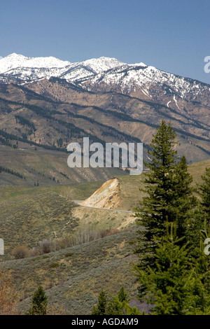 Zone de montagne près de Trinity Anderson Ranch dans le réservoir de l'Idaho. Banque D'Images