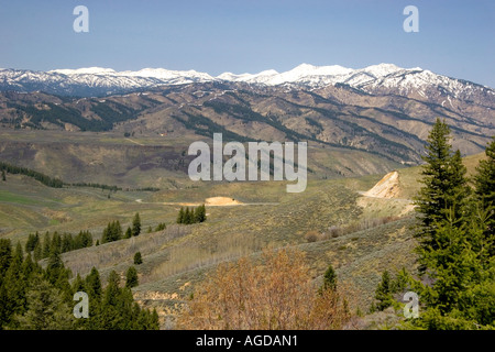 Zone de montagne près de Trinity Anderson Ranch dans le réservoir de l'Idaho. Banque D'Images