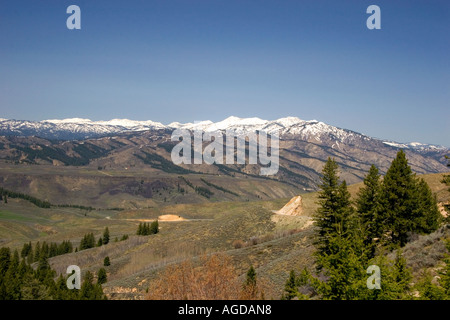 Zone de montagne près de Trinity Anderson Ranch dans le réservoir de l'Idaho. Banque D'Images