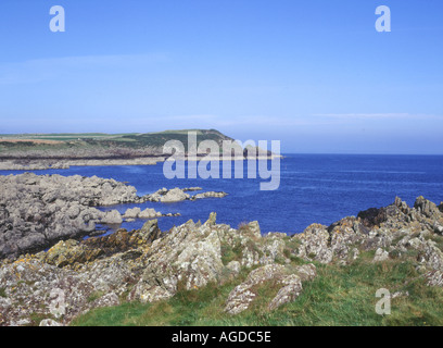dh ISLE OF WHITHORN DUMFRIES Rocky Solway Firth Coast galloway scotland wigtownshire Banque D'Images