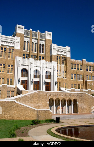 Little Rock Central High School, l'endroit où l'intégration de la course a commencé dans le sud. Little Rock, Arkansas. Banque D'Images