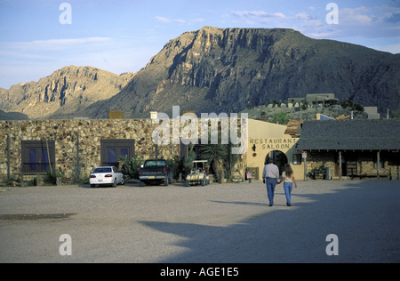 United States of America USA American Lajitas style Far West ville près de Big Ben National Park Banque D'Images