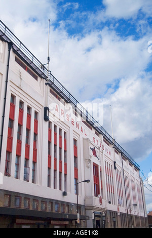 Le Club de football Arsenal Highbury, vieille, stade, art, deco Banque D'Images