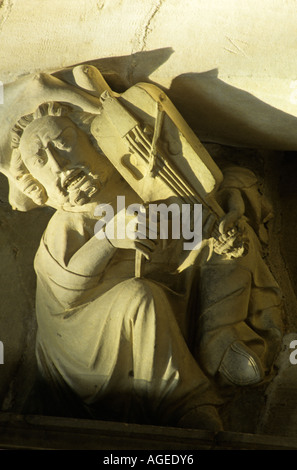 La sculpture sur pierre, Beverley Minster, Yorkshire Banque D'Images