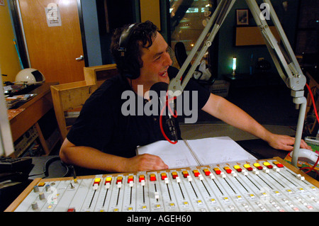 Radio show sur WFMU à Jersey City NJ Banque D'Images