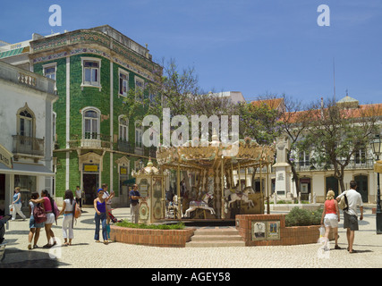 Le Portugal l'Algarve Lagos central square Banque D'Images