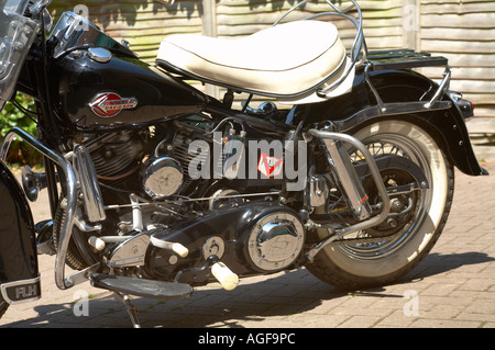 Un imaculate 1960 Harley Davidson Road Banque D'Images