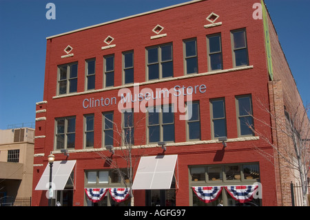 Clinton Museum Store dans le marché du centre-ville du district de la rivière Little Rock Arkansas Banque D'Images